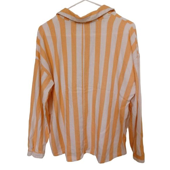 Insight Top Longsleeves Orange/White Stripes With 3 Buttons XL - Picture 2 of 3